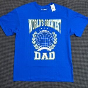 World's Greatest Dad Blue Mens XL Shirt
